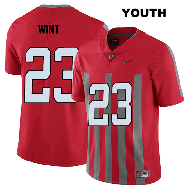 Ohio State Buckeyes Youth Jahsen Wint #23 Red Authentic Nike Elite College NCAA Stitched Football Jersey BQ19M42DO